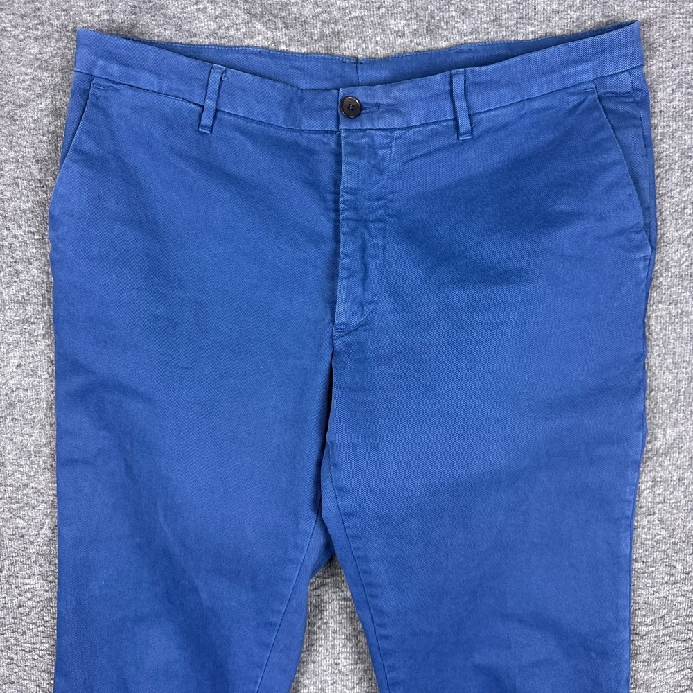 Sartoria Rossi Pants Mens 35x33 Blue Selvedge Stretch James Italy Made‎ Trousers